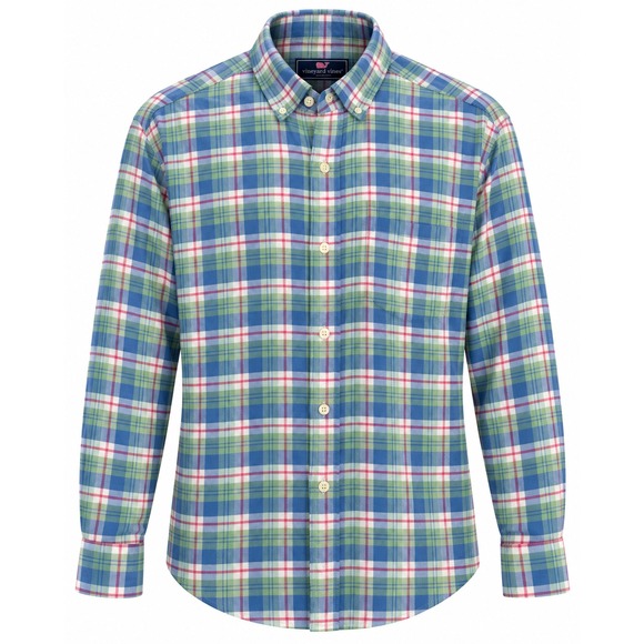 Vineyard Vines Other - Vineyard Vines Classic Fit Soft Murray Shirt Blue Green Pink Plaid Men's Large